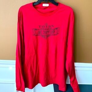 J. Crew Vintage Graphics Red Long Sleeve Tee Size XL